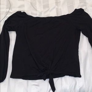 Off the shoulder tie bottom top